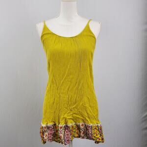 Entro Yellow Bohemian Sleeveless Top